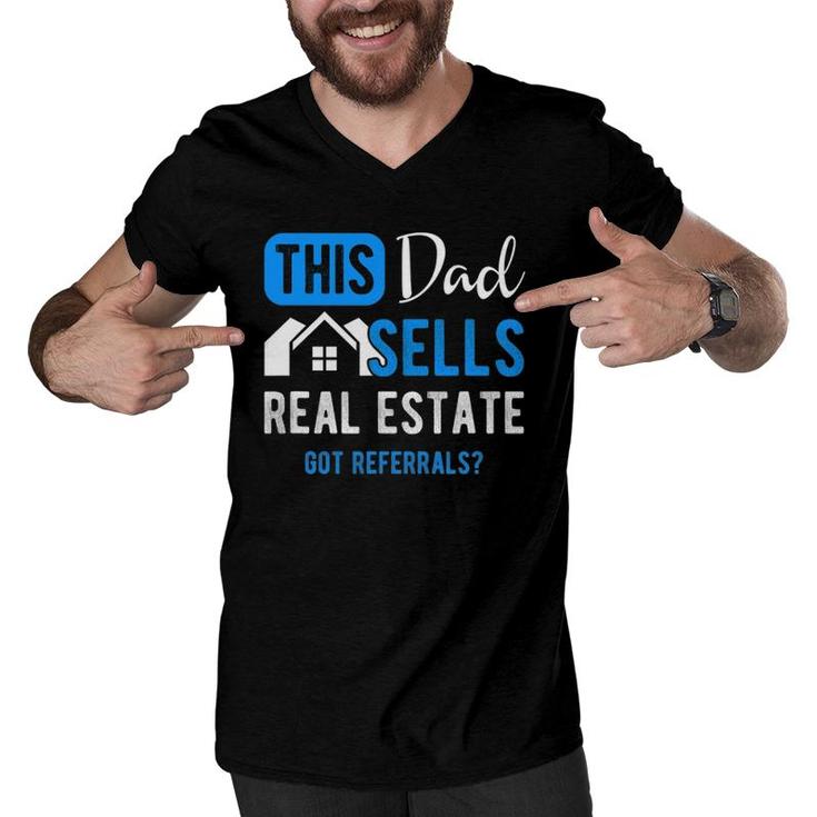 Mens Real Estate Agent Men Dad Funny Realtor Gift Men V-Neck Tshirt