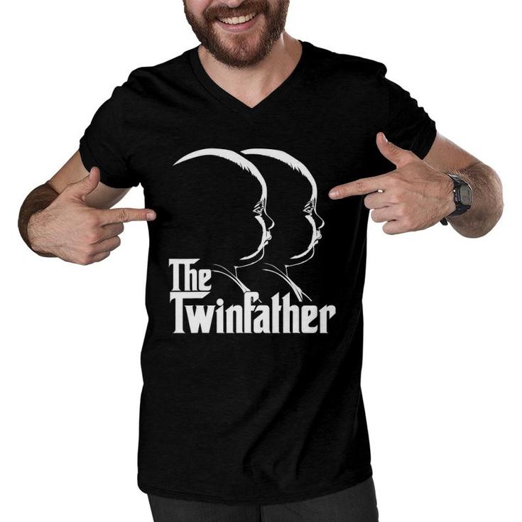 Mens The Twinfather Funny Father Of Twins Dad Gift Men V-Neck Tshirt