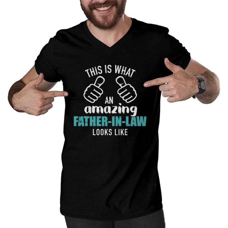 Mens This Is What An Amazing Father In Law Looks Like Men V-Neck Tshirt