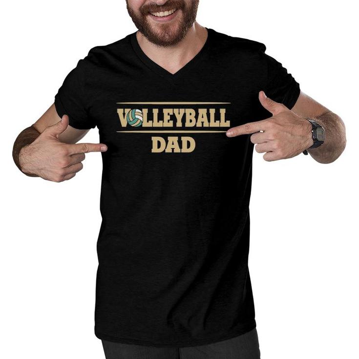 Mens Volleyball Dad Volleyball Training Player Men V-Neck Tshirt