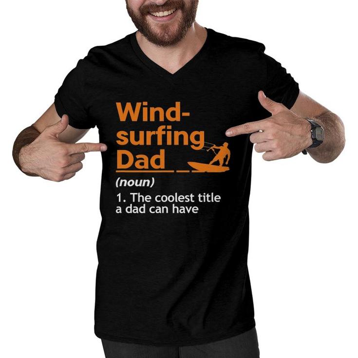 Mens Windsurfer Father Water Sports Sail Windsurfing Sea Gift Men V-Neck Tshirt