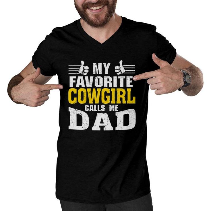 My Favorite Cowgirl Calls Me Dad Men V-Neck Tshirt