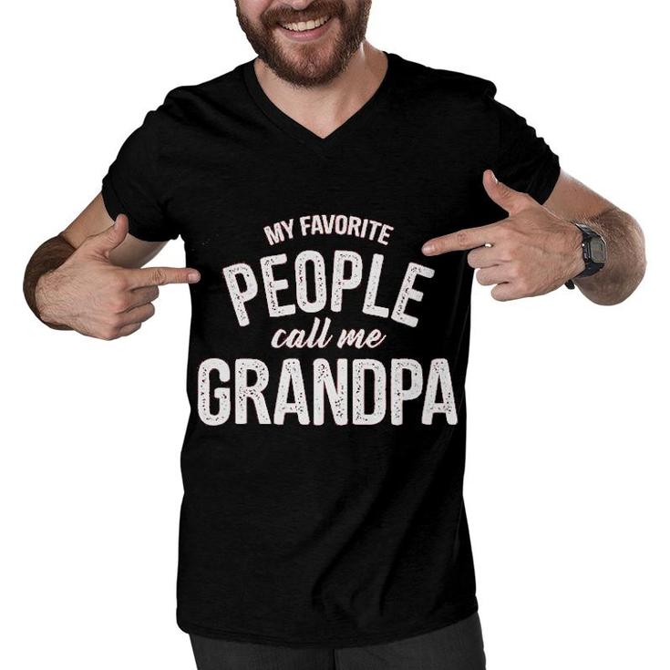 My Favorite People Call Me Grandpa Men V-Neck Tshirt