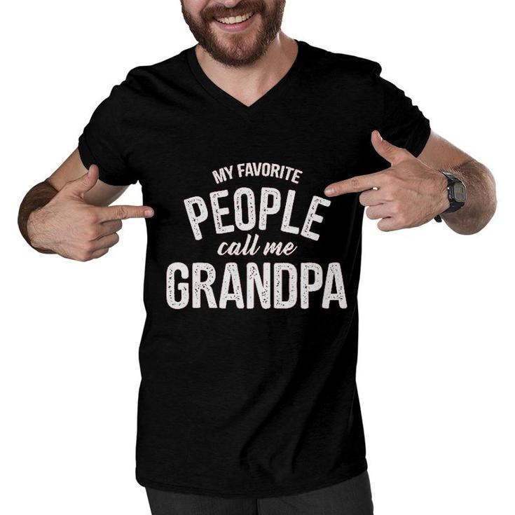 My Favorite People Call Me Grandpa Men V-Neck Tshirt