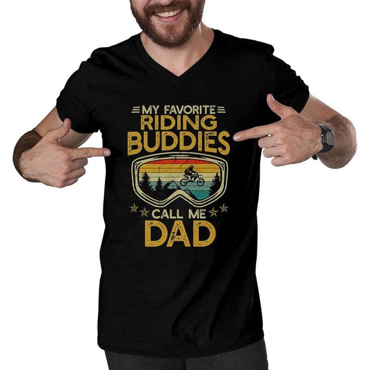 My Favorite Riding Buddies Call Me Dad Men V-Neck Tshirt