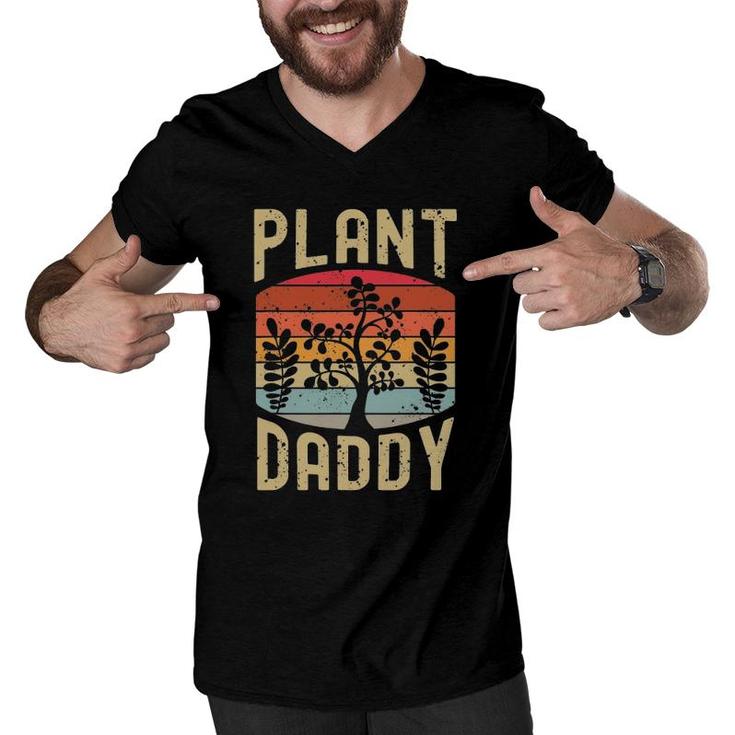 Nature Flower Botanical Plant Daddy Indoor Gardening Lover Men V-Neck Tshirt