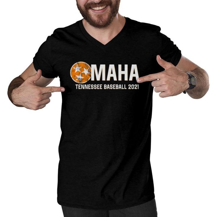 Omaha Bound Knoxville Tennessee Baseball Fan Daddy 2021 Ver2 Men V-Neck Tshirt