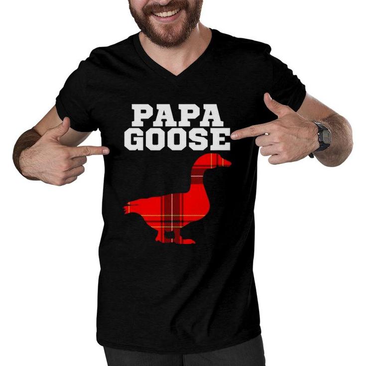 Papa Goose Papa Goose Funny Father's Day Animal Men V-Neck Tshirt
