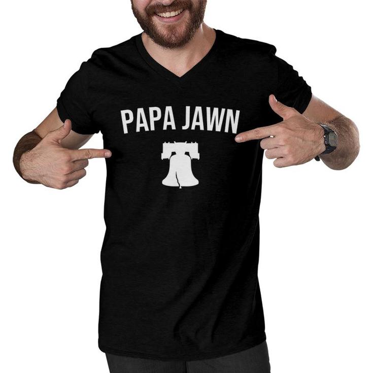 Papa Jawn Philadelphia For Men Philly Pride Dad Father Gift Men V-Neck Tshirt