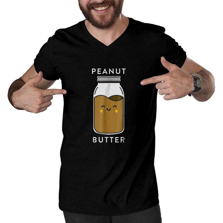 Peanut Butter Jelly Matching Couple Funny Outfits Men V-Neck Tshirt
