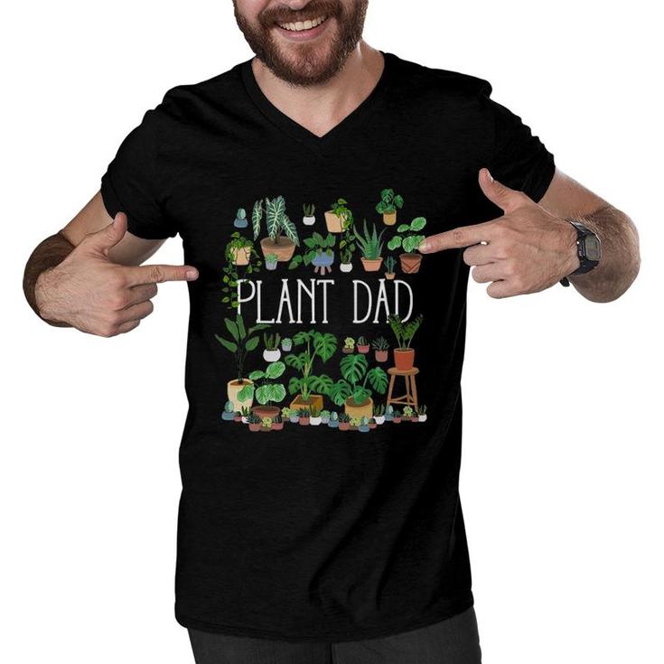 Plant Dad Gardening Lover Gift Men V-Neck Tshirt