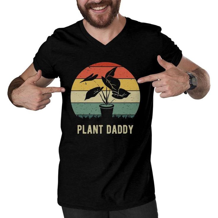 Plant Daddy Nature Botanical Gardener Plant Dad Gardening Men V-Neck Tshirt