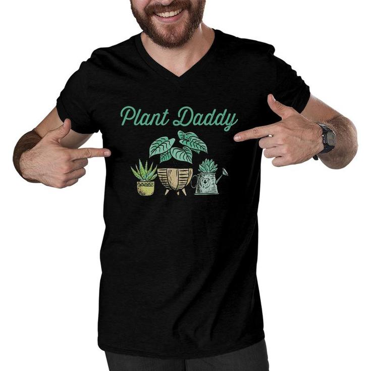 Plant Daddy Parenthood For Plant Lovers Botanical Men V-Neck Tshirt