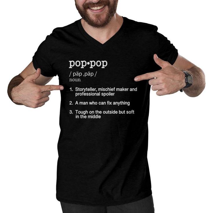 Poppop Definition - Pop Pop Father's Day Gift Tee Men V-Neck Tshirt