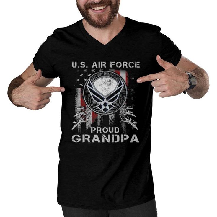 Pride Us Army  I'm A Proud Air Force Grandpa Men V-Neck Tshirt