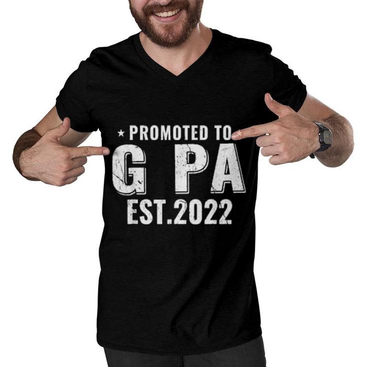 Promoted To G Pa 2022 Grandpa   Men V-Neck Tshirt