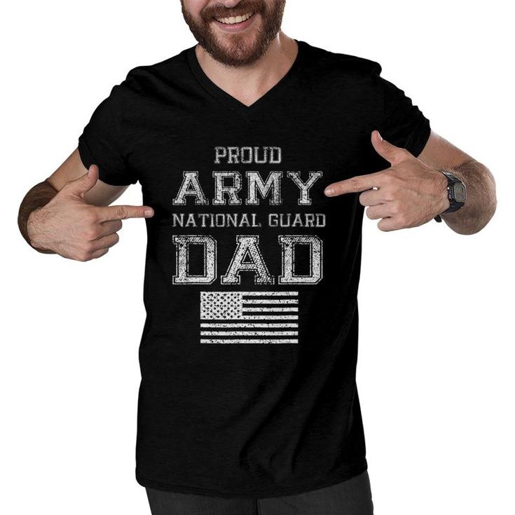 Proud Army National Guard Dad US Military Gift Tee Men V-Neck Tshirt