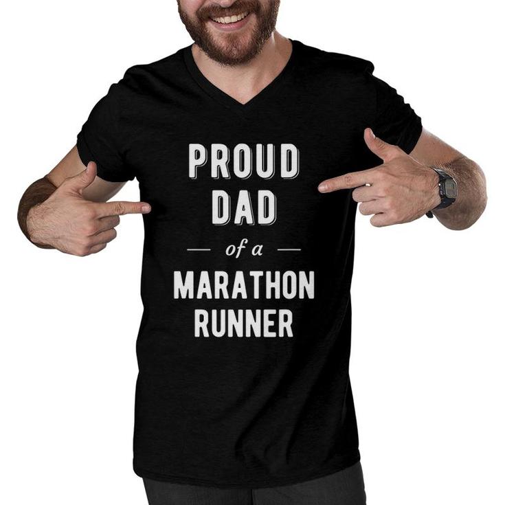 Proud Dad Of A Marathon Runner Men V-Neck Tshirt