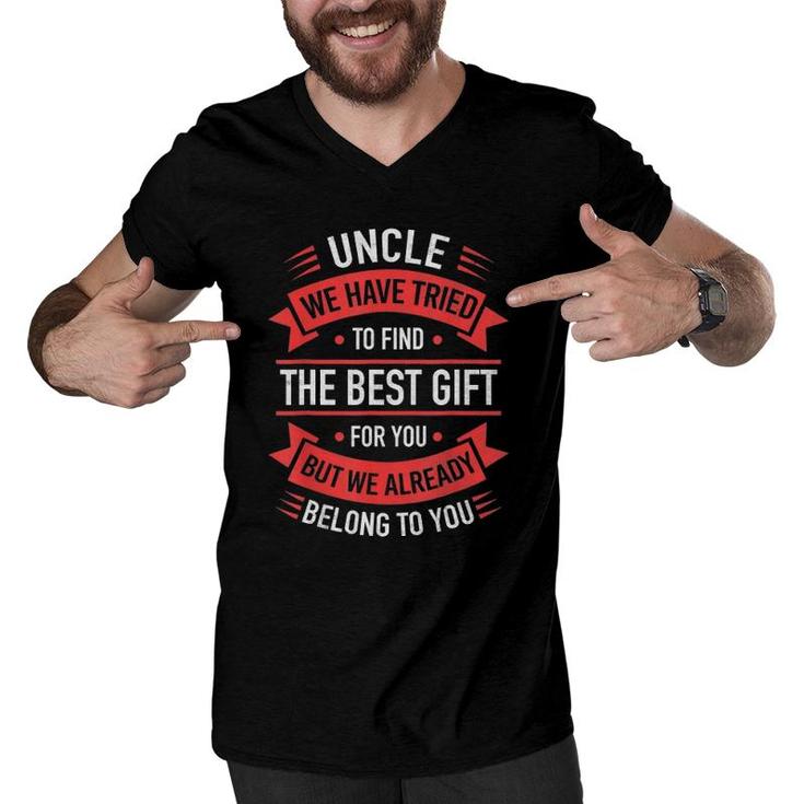 Proud Uncle Funny Father's Day 2021 Gifts From Niece Nephew Men V-Neck Tshirt