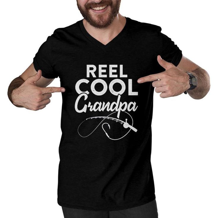 Reel Cool Grandpa Men V-Neck Tshirt