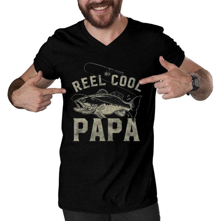 Reel Cool Papa Funny Father's Day Men V-Neck Tshirt