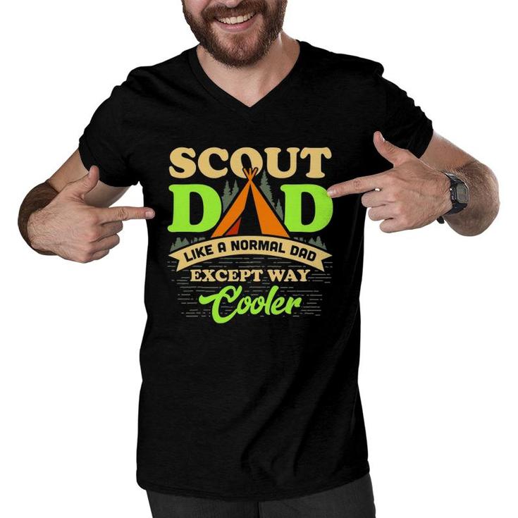 Scout Dad Cub Leader Boy Camping Scouting Men V-Neck Tshirt