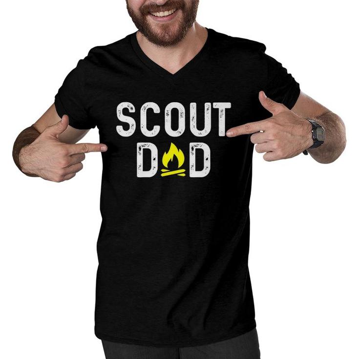 Scouting Dad Scout Dad Father Scout  Men V-Neck Tshirt