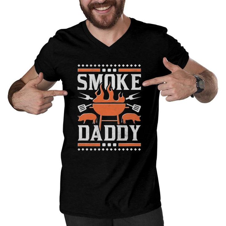 Smoke Daddy Funny Dad Bbq Men V-Neck Tshirt