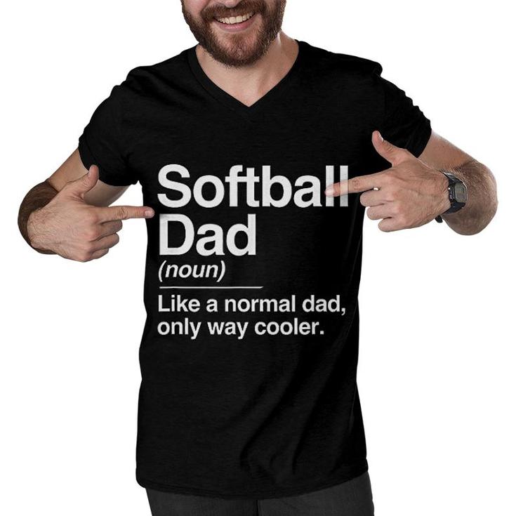 Softball Dad Definition Men V-Neck Tshirt