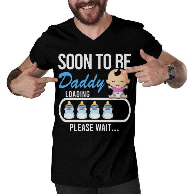 Soon To Be Daddy It A Girl Mens First Time Dad Men V-Neck Tshirt