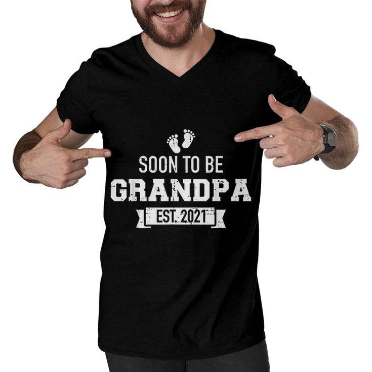 Soon To Be Grandpa 2021 Men V-Neck Tshirt