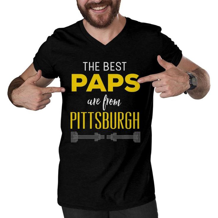 The Best Paps Are From Pittsburgh Grandfather Men V-Neck Tshirt