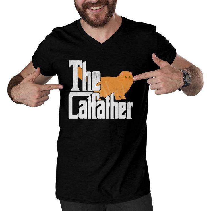 The Catfather Cat Father Father Father Cat Men V-Neck Tshirt