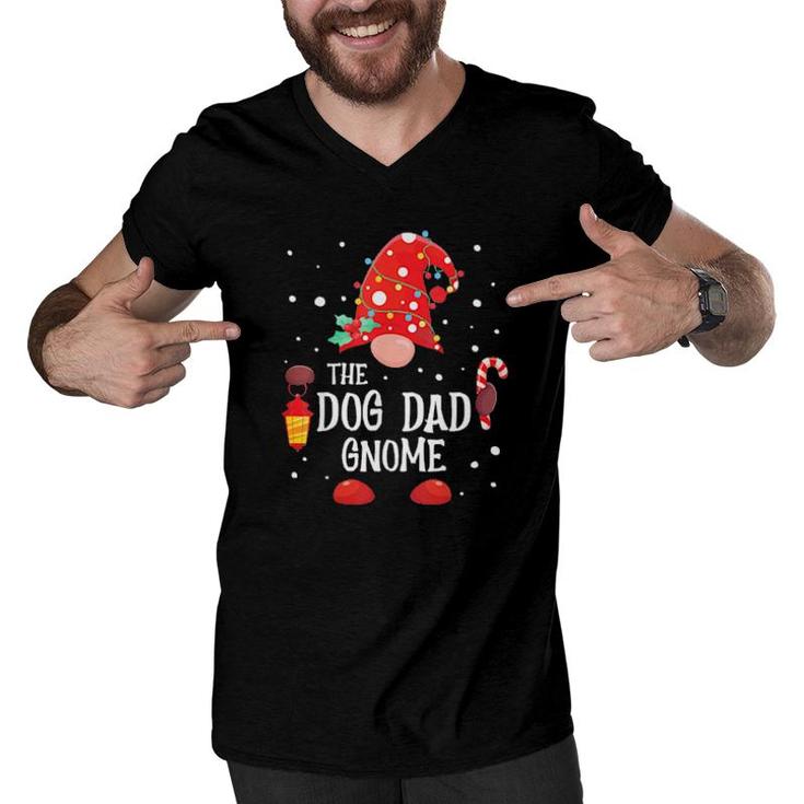The Dog Dad Gnome Matching Family Christmas Gnome Pajama Tee  Men V-Neck Tshirt