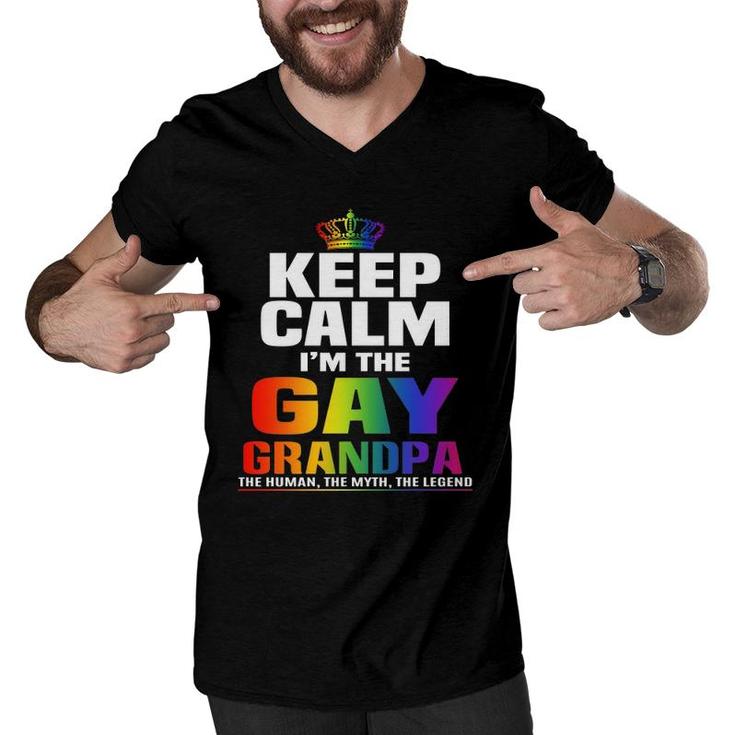 The Gay Grandpa Gay Lgbt Funny Men V-Neck Tshirt