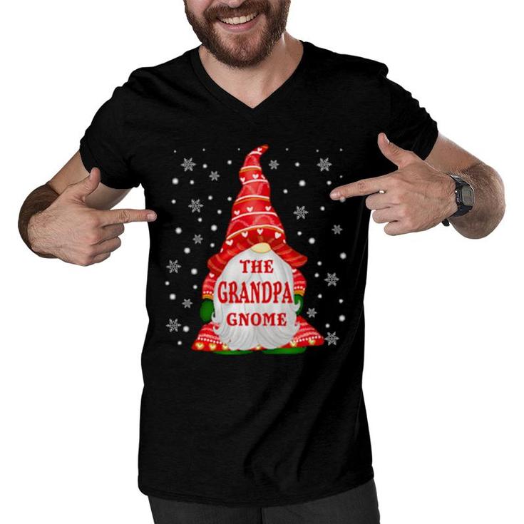 The Grandpa Gnome Christmas Matching Family Xmas Holiday  Men V-Neck Tshirt