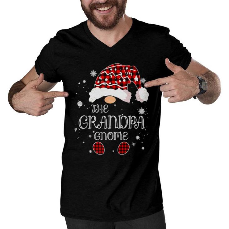The Grandpa Gnome Xmas Matching Christmas Pajamas For Family  Men V-Neck Tshirt