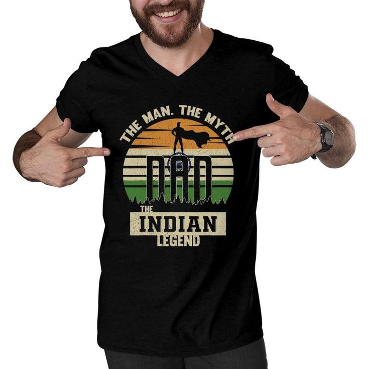 The Man The Myth The Indian Legend Dad Men V-Neck Tshirt