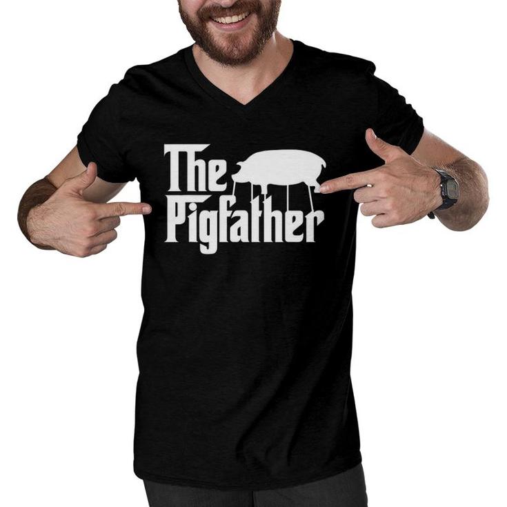 The Pigfather Funny Farm Animal Bacon Novelty Men V-Neck Tshirt