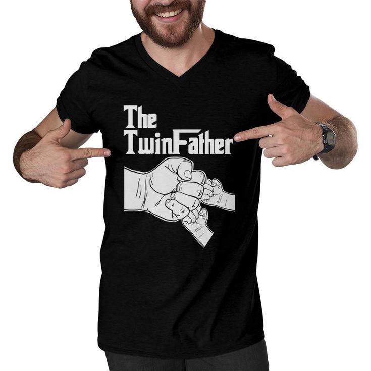 The Twinfather Father Of Twins Fist Bump Men V-Neck Tshirt