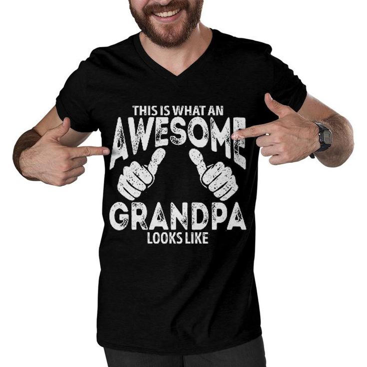 This Is What An Awesome Dad Looks Like Men V-Neck Tshirt