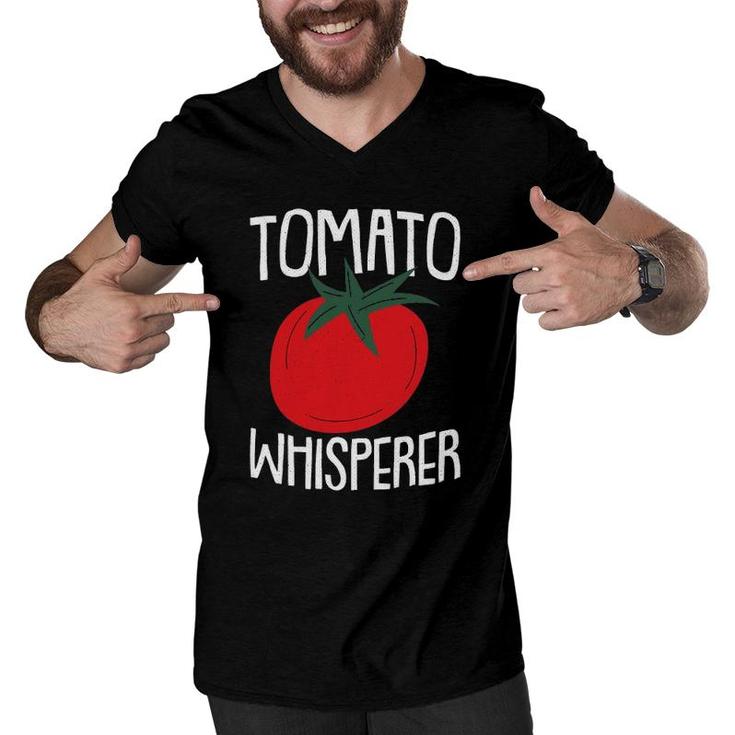 Tomato Whisperer Father's Day Gardening Daddy Papa Gardener Men V-Neck Tshirt
