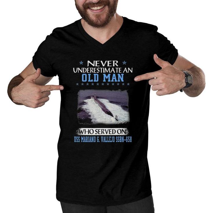 Uss Mariano G Vallejo Ssbn-658 Submarine Veteran Father Day Men V-Neck Tshirt