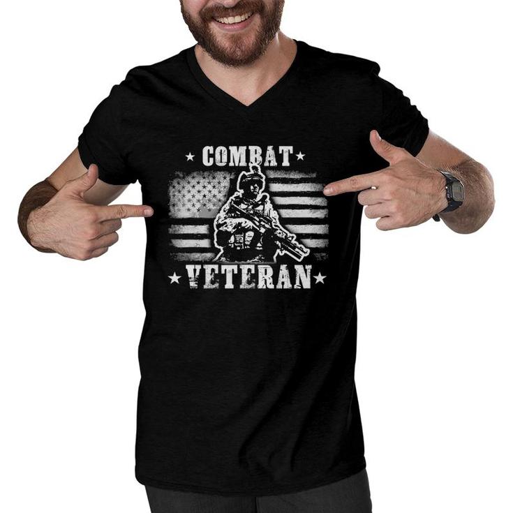 Veteran 365 Combat Veteran Tee Father's Day Gift Men Men V-Neck Tshirt