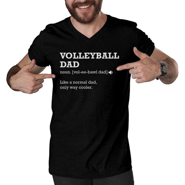 Volleyball Dad  Definition Gift Idea For Dad Men V-Neck Tshirt