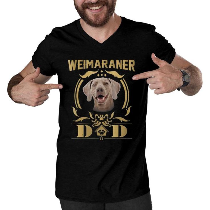 Weimaraner Dad - Funny Father's Day 2018 Gift Tee Men V-Neck Tshirt