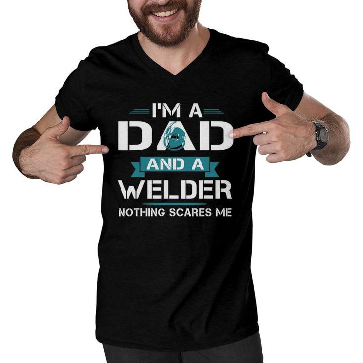Welder American Flag - Usa Patriotic Welder Dad Father's Day Men V-Neck Tshirt