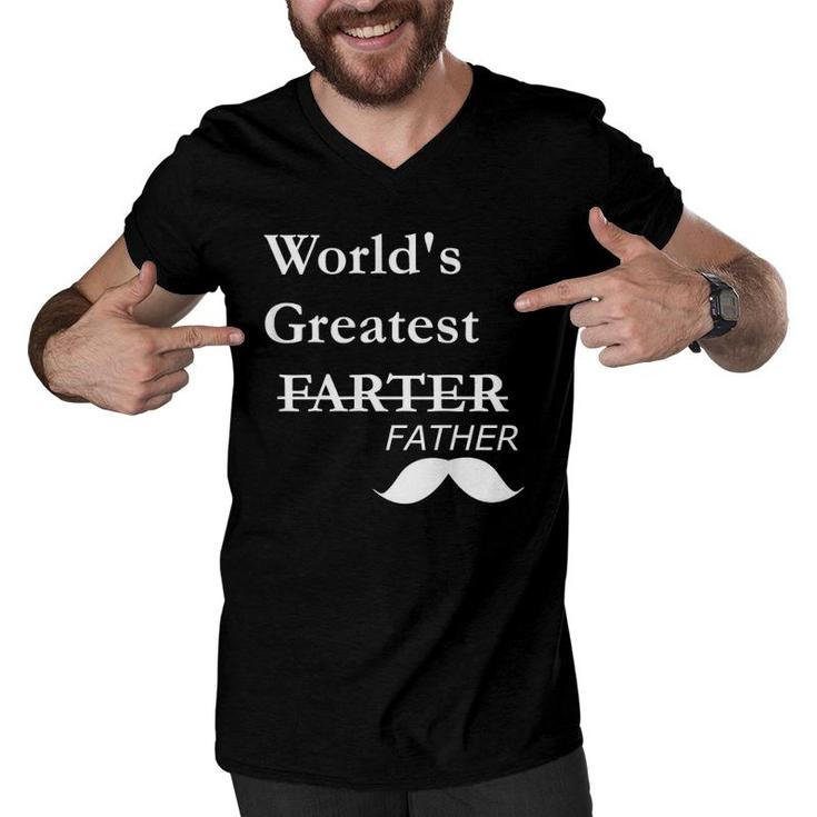 World's Greatest Farter-Funny Father's Day Gift For Dad Men V-Neck Tshirt