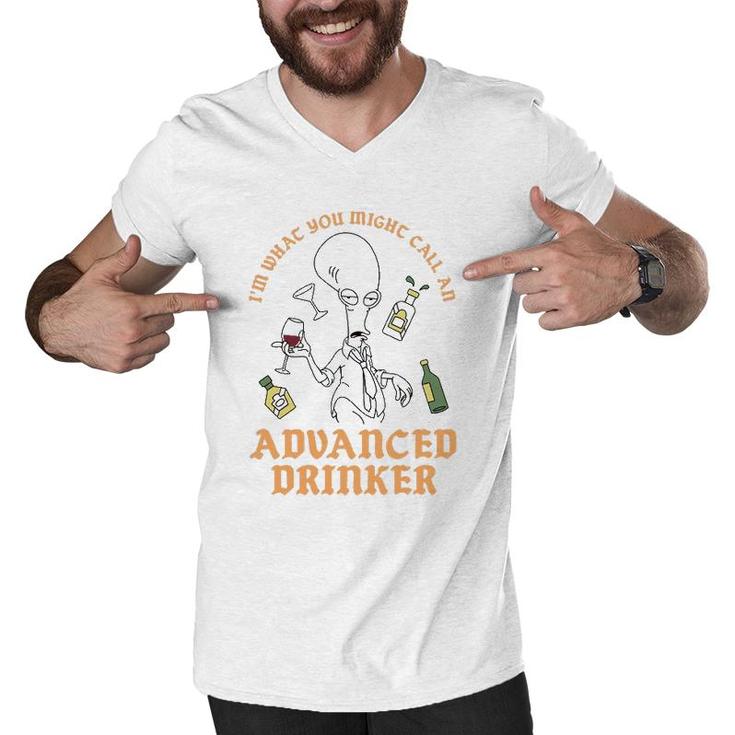 American Dad Advanced Drinker  Men V-Neck Tshirt