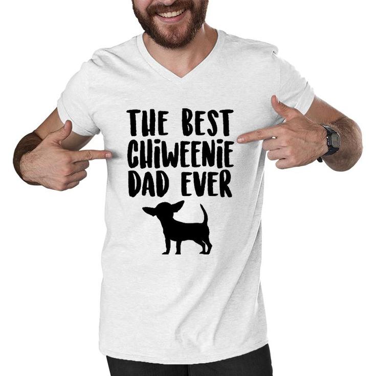 Best Chiweenie Dad Ever Father's Day Chiweenie Dog Men V-Neck Tshirt